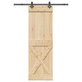 vidaXL Posuvné dvere NARVIK Prírodná a čierna 70 x 210 cm (152,5 cm)