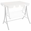 vidaXL Náhradná strieška na hojdačku, biela 150/130x105/70 cm