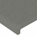 vidaXL Čelo postele s LED tmavosivé 163x16x118/128 cm látka