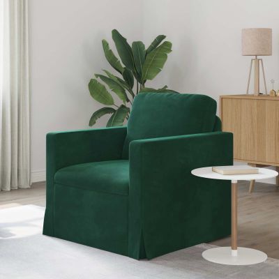 vidaXL Pohovka Tmavozelená 78 x 78 x 80 cm Zamat