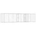 vidaXL Klietka pre psa Strieborná 800 x 200 x 200 cm Pozinkovaná oceľ