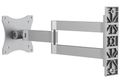 Neomounts FPMA-W830/Držák displeje/na stěnu/10-27"/sklopný/3 čepy/VESA 100X100/nosn. 12kg/stříbrný Držák, VESA, nástenný, pro LCD a TV, úhloprícka 10"-27", náklon 140°, otácení 180°, nosnost 12kg, stríbrný