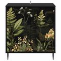 vidaXL Servírovacia skriňa RHENEN Čierny dub 69 x 33 x 76 cm