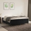 vidaXL Posteľný rám s boxspringom čierny 160x200 cm zamat