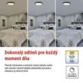 LED nástenné svietidlo ILVI, kruhové 45 W, stmievanie + CCT, čierna + drevo