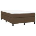 vidaXL Posteľný rám s boxspringom tmavohnedá 120x200 cm látka