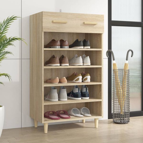 vidaXL Botník farba dubu sonoma 60x35x105 cm spracované drevo
