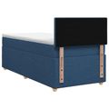 vidaXL Posteľ boxspring s matracom Modrá 90 x 200 cm Látka