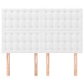vidaXL Čelo postele biele 144x5x118/128 cm umelá koža