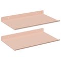 vidaXL Závesná polica 2 ks Ružová 30 x 18 x 2,5 cm Oceľ