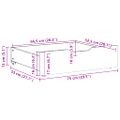 vidaXL Zásuvky pod posteľ 2 ks biele 75x55x17 cm masívna borovica