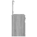 vidaXL Toaletný stolík s LED sivý dub sonoma 130x50x132,5 cm
