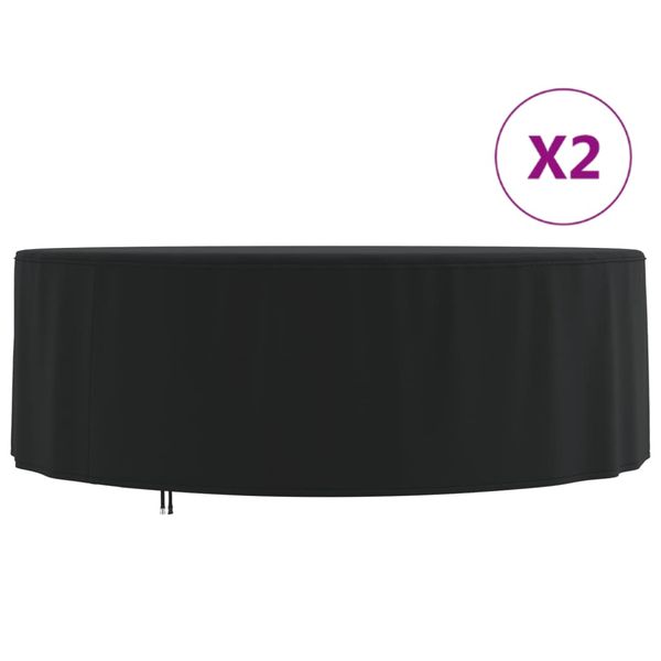 vidaXL Obaly na záhradný nábytok 2 ks Ø 244x71cm, 420D oxfordská látka