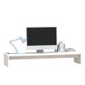 vidaXL Stojan na monitor biely 100x27x15 cm masívna borovica
