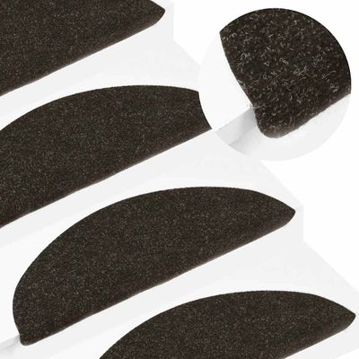 vidaXL Schodiskové rohože samolepiace 20 ks antracitové 56x17x3 cm