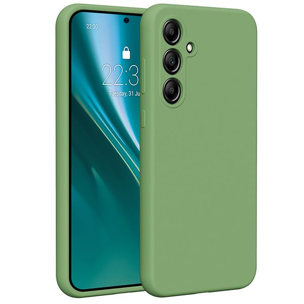 Puzdro Etteri Silicone pre Samsung Galaxy A35 5G svetlozelené