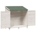 vidaXL Záhradný prístrešok so strechou Biela 106,5 x 56 x 113,5 cm