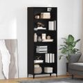 vidaXL Highboard Čierny dub 69,5 x 34 x 180 cm Kompozitné drevo