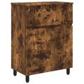 vidaXL Kozmetický stolík do kúpeľne Dymový dub 60 x 35 x 80 cm