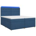 vidaXL Posteľ boxspring s matracom Modrá 200 x 200 cm Látka