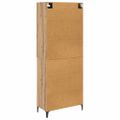 vidaXL Highboard Remeselný dub 69,5 x 34 x 180 cm Kompozitné drevo