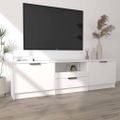 vidaXL TV skrinka biela 140x35x40 cm, drevená