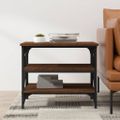 vidaXL Príručný stolík hnedý dub 55x38x45 cm spracované drevo