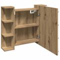 VidaXL zrkadlová skrinka s LED Artisan Dub 70x16,5x60 cm