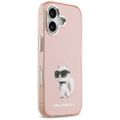 Obal Karl Lagerfeld IML Aquarelle Choupette & Logo MagSafe pre iPhone 17 ružový