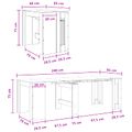vidaXL Jedálenský stôl 240 x 85 x 75 cm Kompozitné drevo Dymový dub