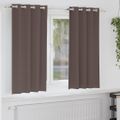 vidaXL Záclony na zatemnenie s krúžkami 2 ks Tmavohnedá 175 x 140 cm