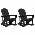 vidaXL Adirondack hojdacie kreslá 2 ks Čierna HDPE