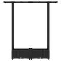 vidaXL Vyvýšený záhon s mriežkou a strechou Čierna 122,5 x 40 x 121 cm