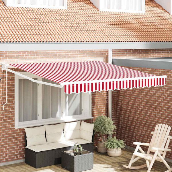 vidaXL Markíza Červená 300 x 250 cm Polyester a kov