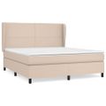 vidaXL Boxspring posteľ s matracom kapučínová 180x200 cm umelá koža