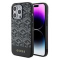 Guess Case for iPhone 14 Pro Max 6.7" GUHMP15XHGCFSEK Black HC MAGSAFE GCUBE PU STRIPE