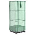 vidaXL Záhon s krytom na skleník ratanový vzhľad 40x40x123 cm