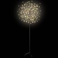 vidaXL Vianočný stromček 200 LED teplé biele svetlo kvety čerešne 180 cm