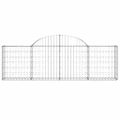 vidaXL Oblúkový gabionový kôš 200x30x60/80 cm pozinkované železo