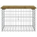 vidaXL Záhradná lavička gabiónový dizajn 63x44x42 cm impregn. borovica