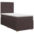vidaXL Posteľ boxspring s matracom Tmavohnedá 90 x 200 cm Látka