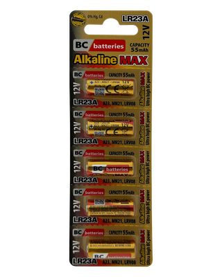 BC batérie alkalická batéria LR23A 12V 55mAh / 5ks BLISTR