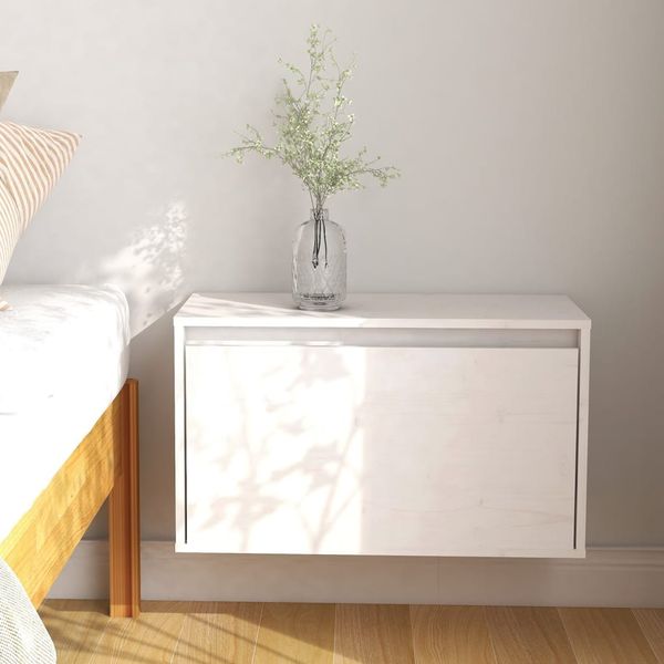 vidaXL Nástenné skrinky biele 60x30x35 cm masívne borovicové drevo