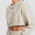 Dámska mikina Cropped Aura Grey - GymBeam, veľkosť XS