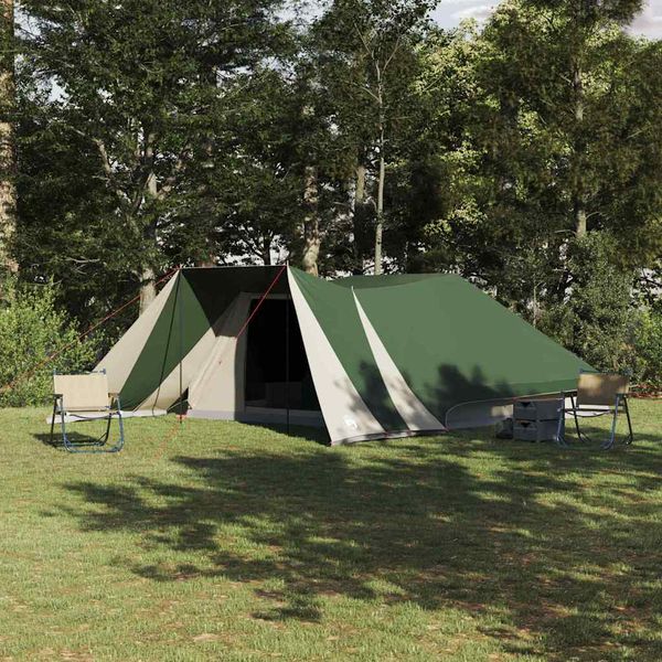 vidaXL Tipi stan so strechou Zelená 660 x 456 x 200 cm taft