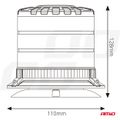 LED výstražný maják W30M 12V 24V AMIO-04111