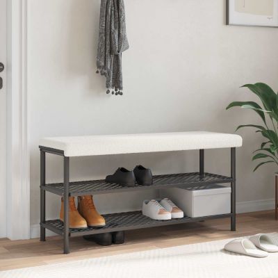 vidaXL Vankúš na lavičku Sherpa látka Krémová Hĺbka 35 cm