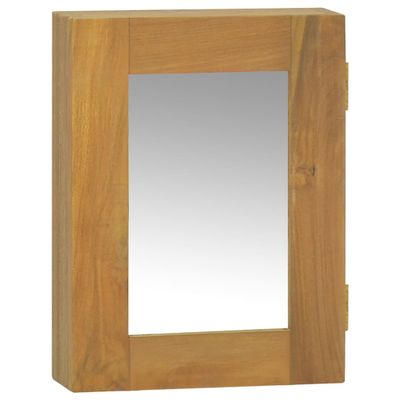 vidaXL Zrkadlová skrinka 30x10x40 cm masívne tíkové drevo