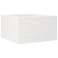 vidaXL Záhradný kvetináč biely 80x80x45,5 cm masívna borovica