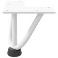 vidaXL Nohy do vlasov pre konferenčný stolík 4 ks, biele 10 cm, masívna oceľ